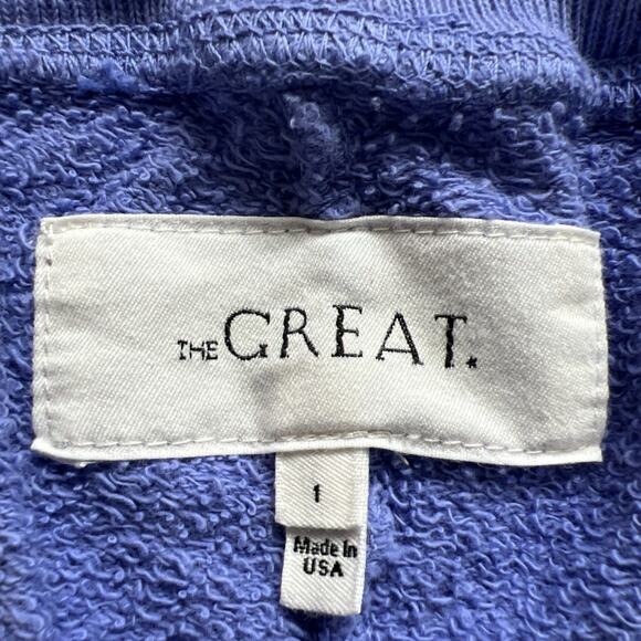 The Great Sweat Short Womens Size 1 US Sm Purple Raw Hem Drawstring Waist Lounge - Picture 4 of 11